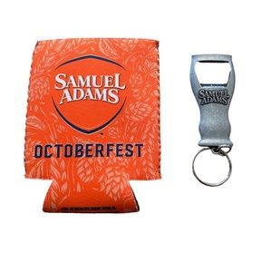 Samuel Adams Limited Edition Oktoberfest Coozie & Pewter Keychain Bottle Opener